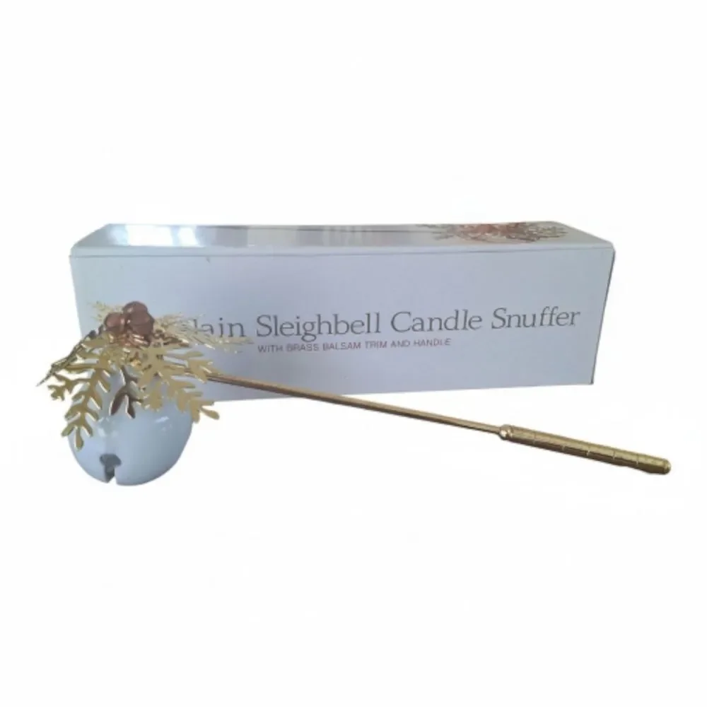 Dept 56 Vintage Porcelain Sleigh Bell Candle Snuffer 90s